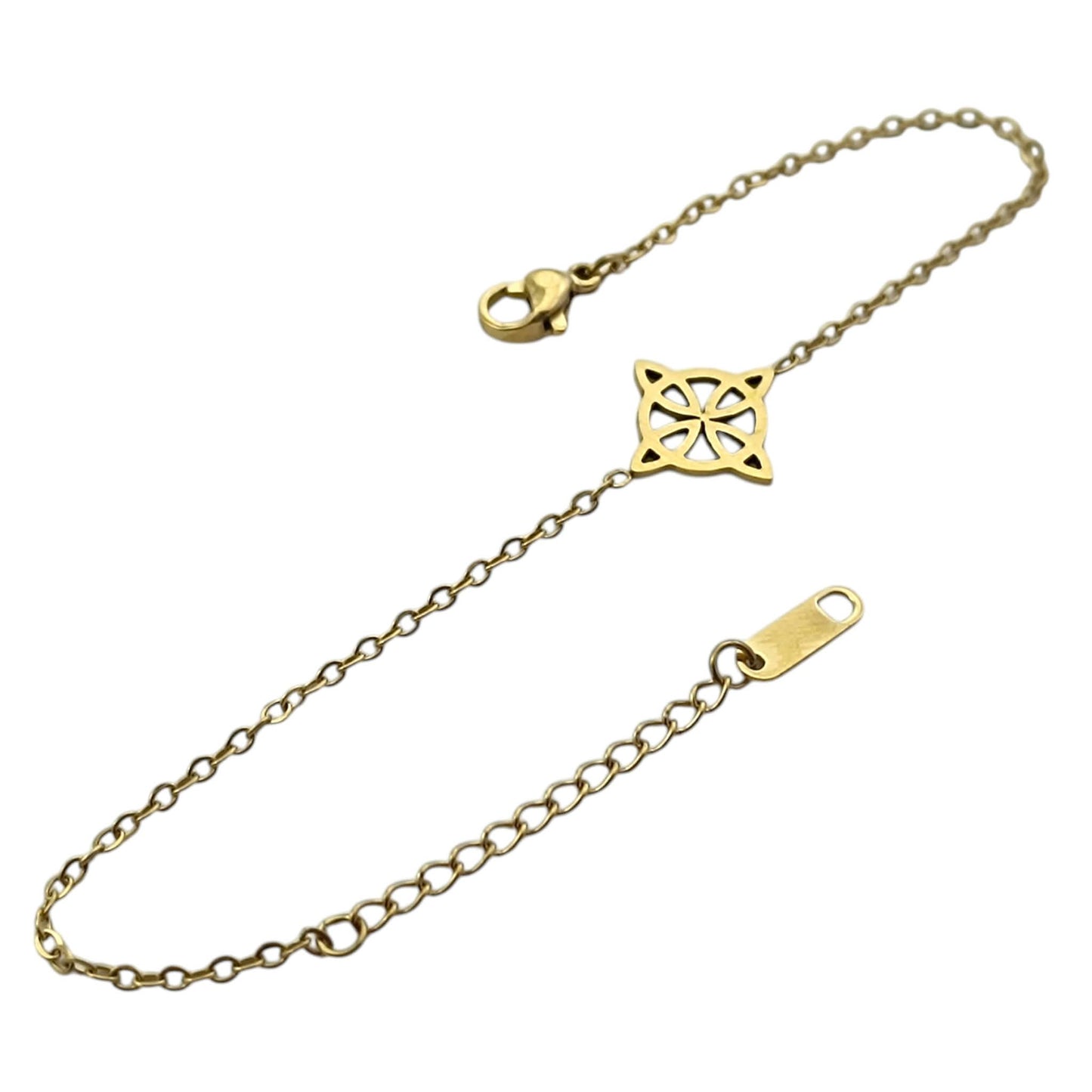 Pulsera Acero Con Dije Nudo De Bruja Largo 18cms Aprox Ref: 600104444-02
