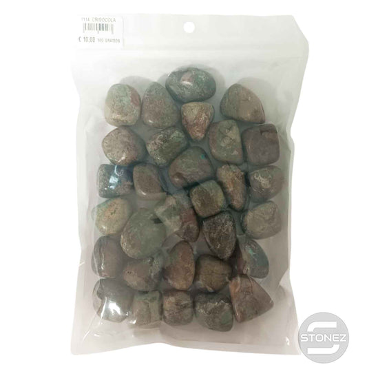 1114002 Paquete 500 Gramos En Canto Rodado Crisocola Tamaños Variados 3 a 4 Cms Aprox