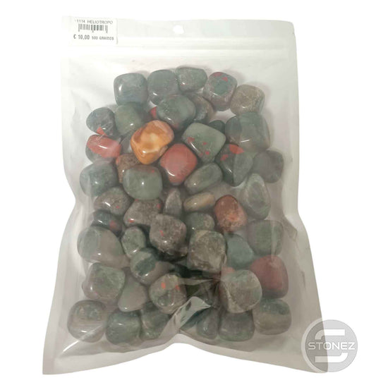 1114002 Paquete 500 Gramos En Canto Rodado Heliotropo Tamaños Variados 2 a 4 Cms Aprox