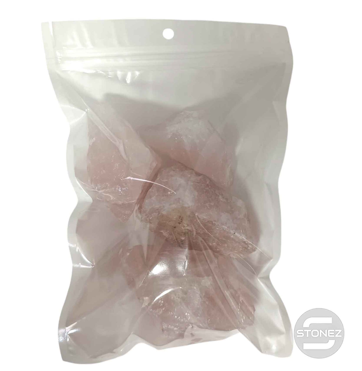 1114 Paquete 500 Gramos Aprox Cuarzo Rosa En Bruto 5 a 7 Cms aprox