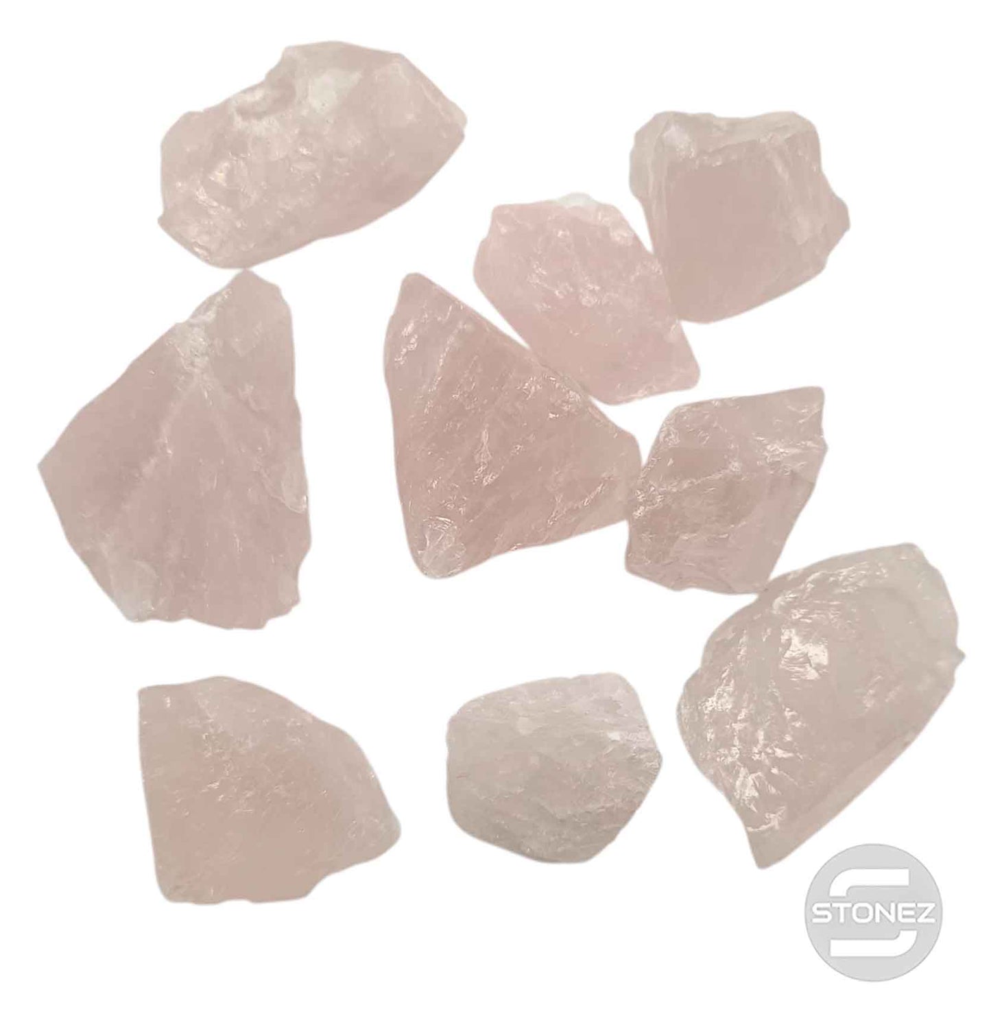 1114 Paquete 500 Gramos Cuarzo Rosa Bruto Tamaño 5 a 7 Cms Aprox