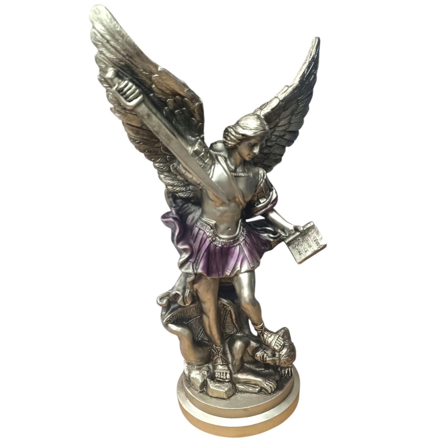 Figura Arcangel San Miguel 40 Cms Aprox Color Morado 600104470