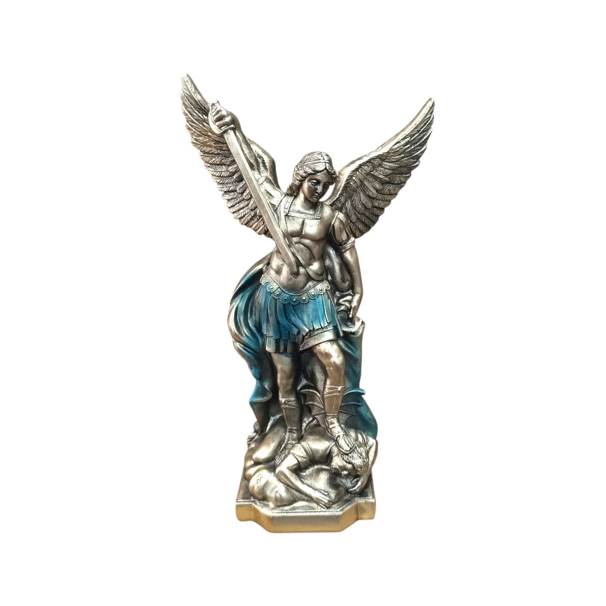 Figura Arcangel San Miguel 22 Cms Aprox Color Azul 600104491