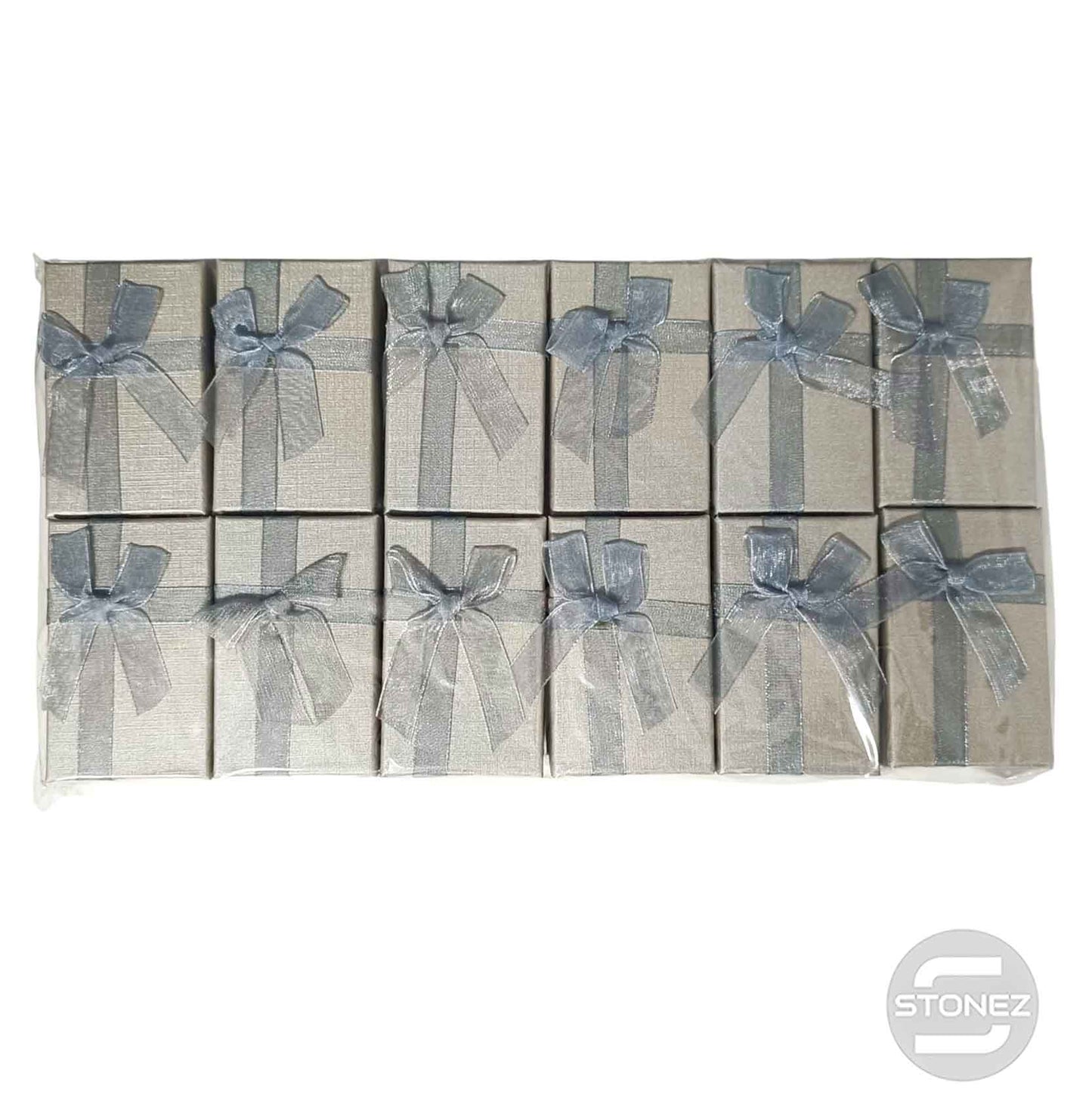 18821 Paquete 24 Cajitas De Regalo 5x8 Para Juegos Color Plata