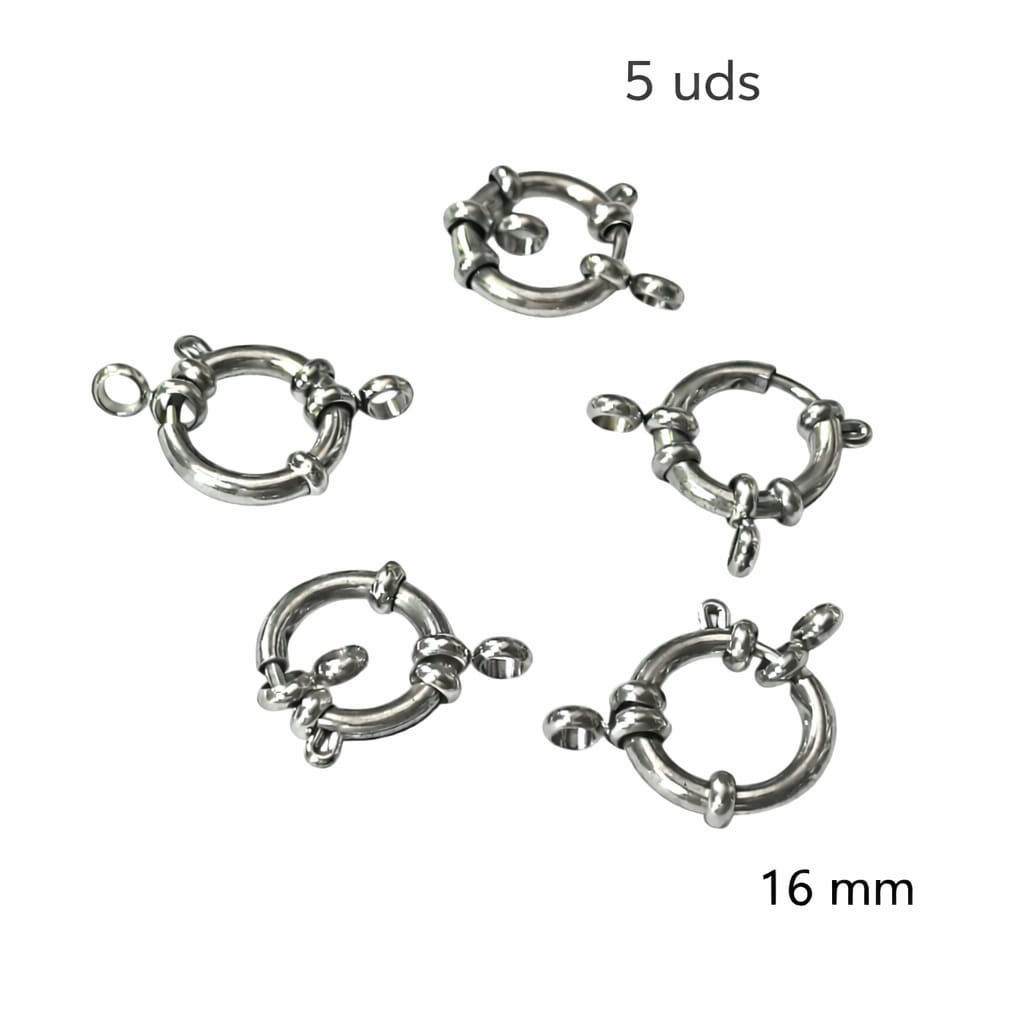 Paquete 5 Unidades Cierre Marinero Acero 16 mm Ref 38704