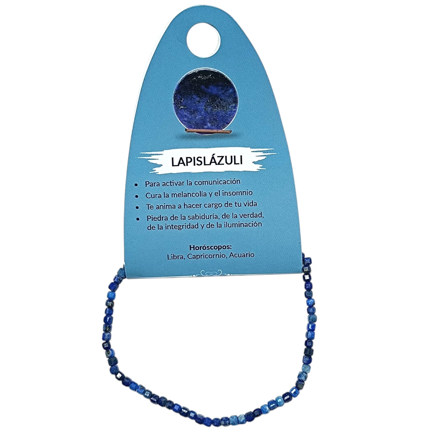 Pulsera Facetada Lapis Lazuli Cubo 2X2 mm Ref:600604038
