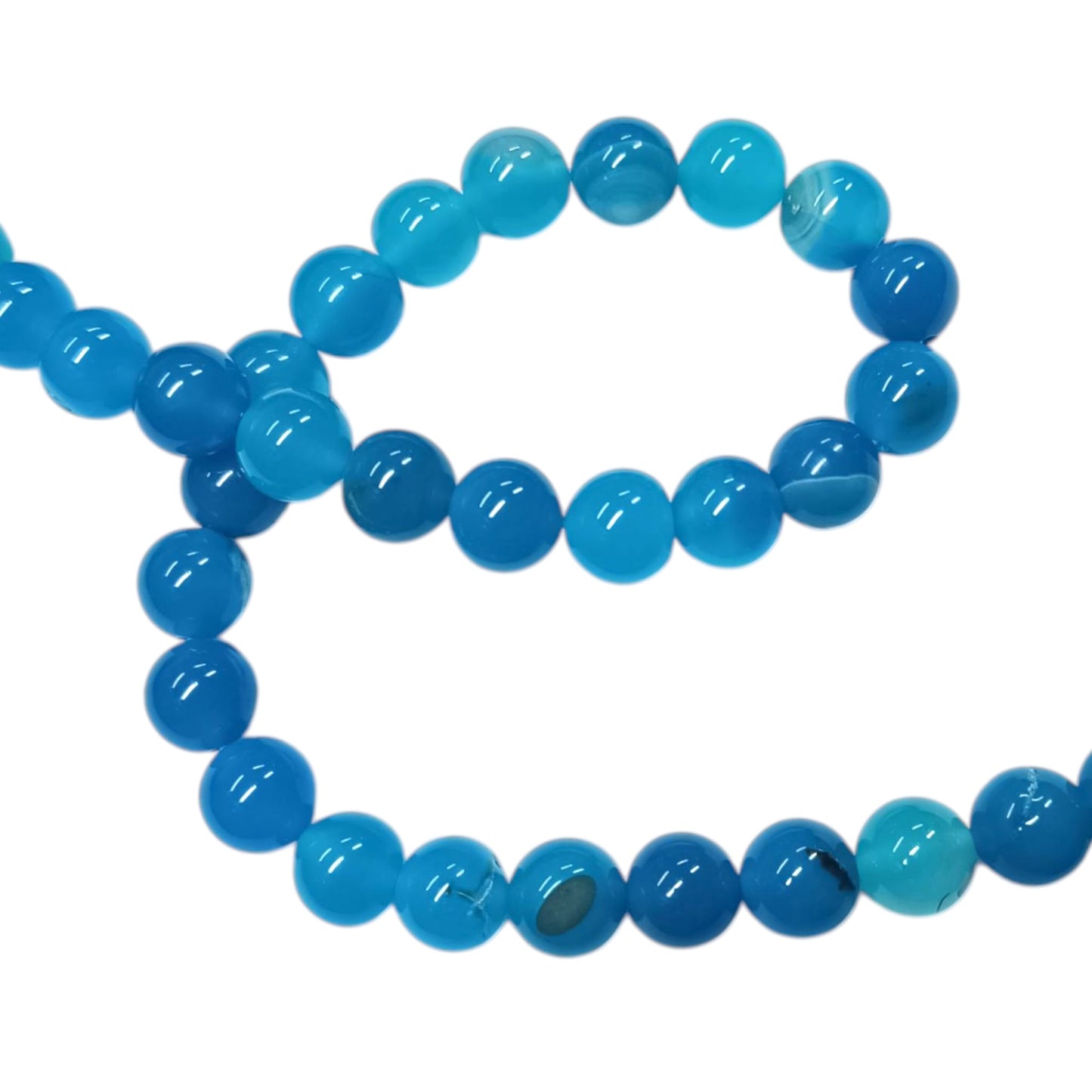 Tira Cuentas Piedra Agata Azul 12 mm REF: 44157-04