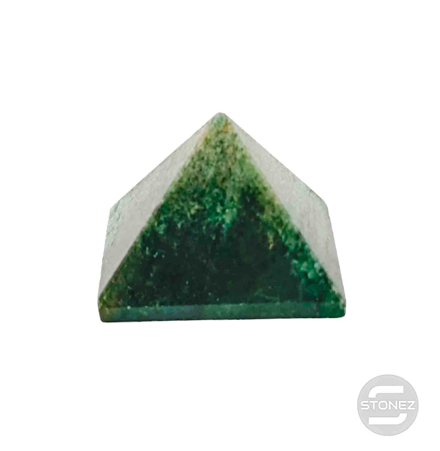 32257-12 Piramide de Aventurina Verde Oscura Tamaño Aprox. 2cm a 3cm.