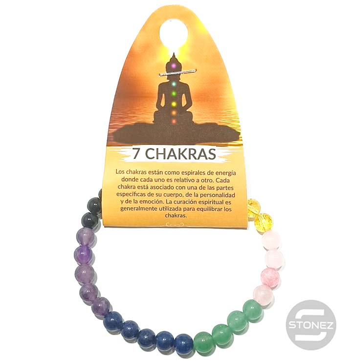 32958 Pulsera 7 Chakras 6 mm