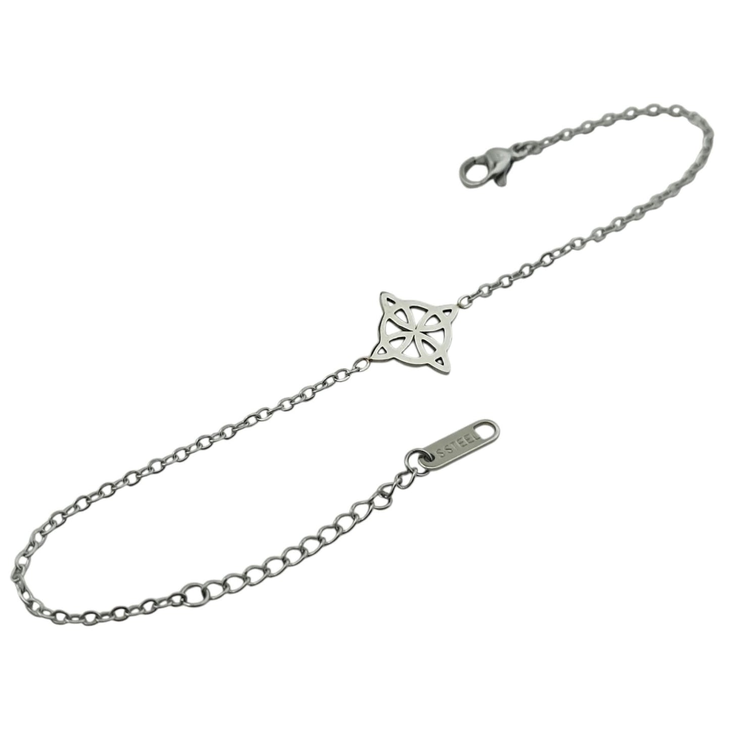 Pulsera Acero Con Dije Nudo De Bruja Largo 18cms Aprox Ref: 600104447-02