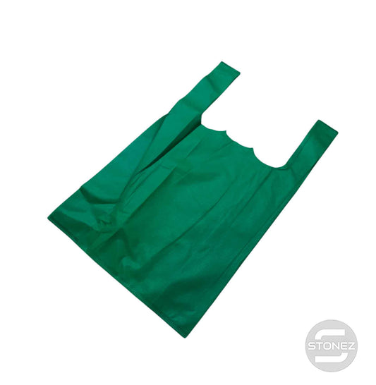 37382 Paquete 50 Bolsas Tela Color Verde 30x50 Cms Aprox