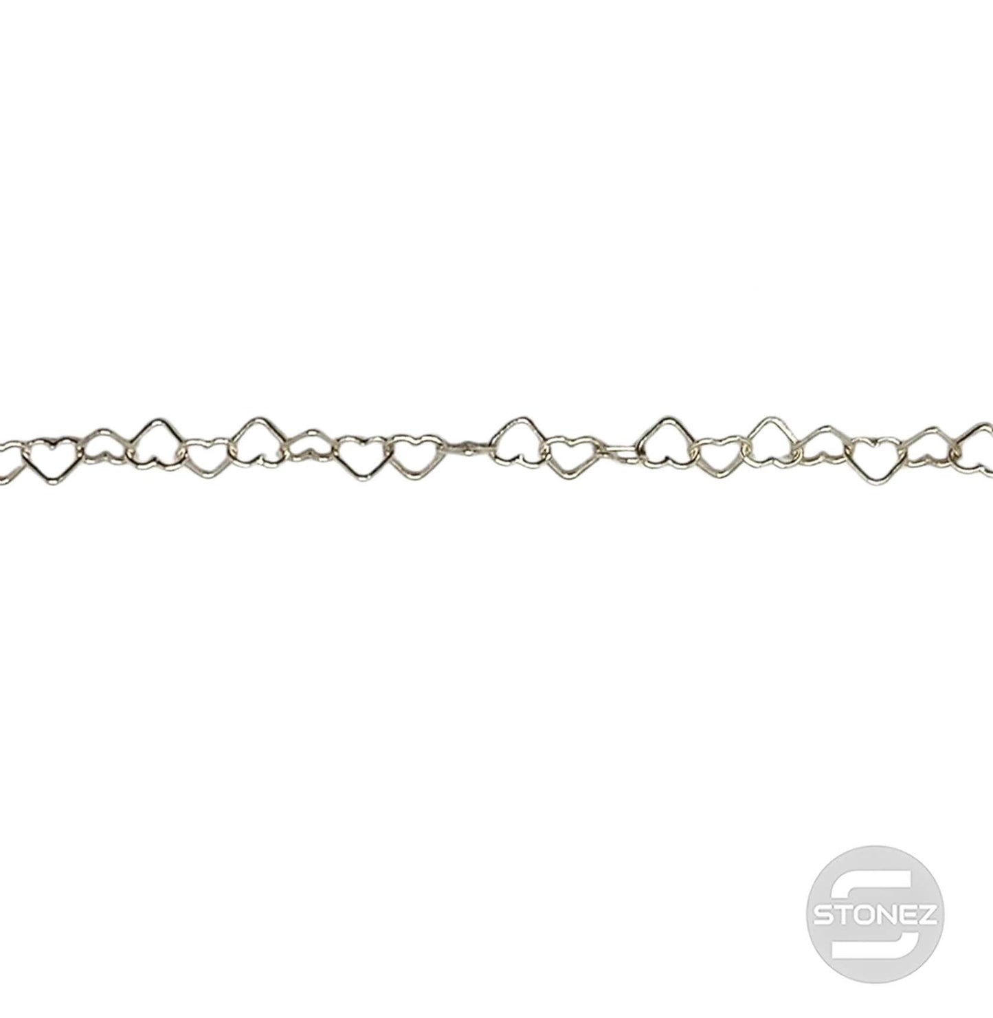 39628-50 BKC213 Cadena Corazónes Plata 925 50 Cms Grosor 3x1 mm aprox