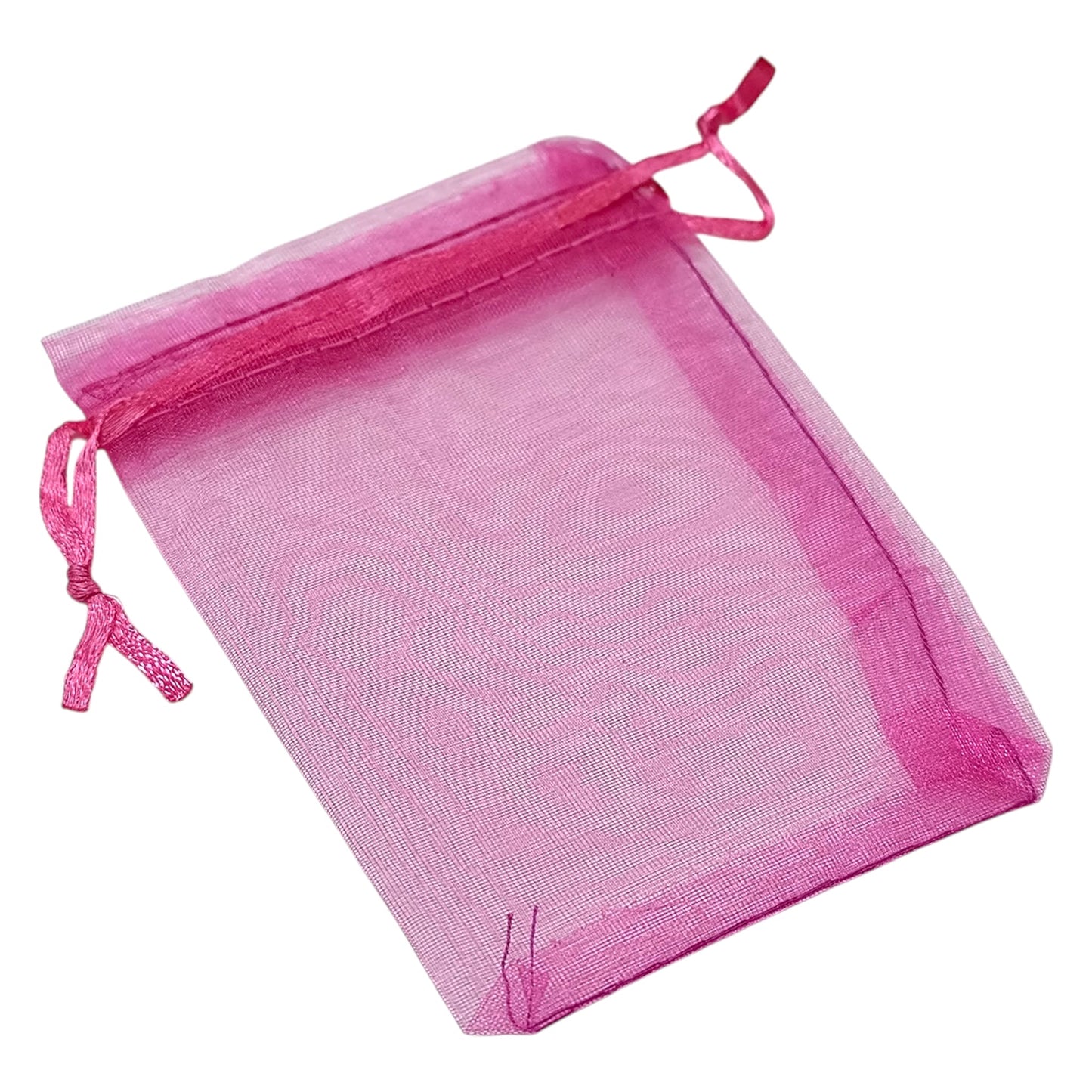 Paquete 100 Bolsas Organza Color Fucsia 9x12 Cms Aprox 31795