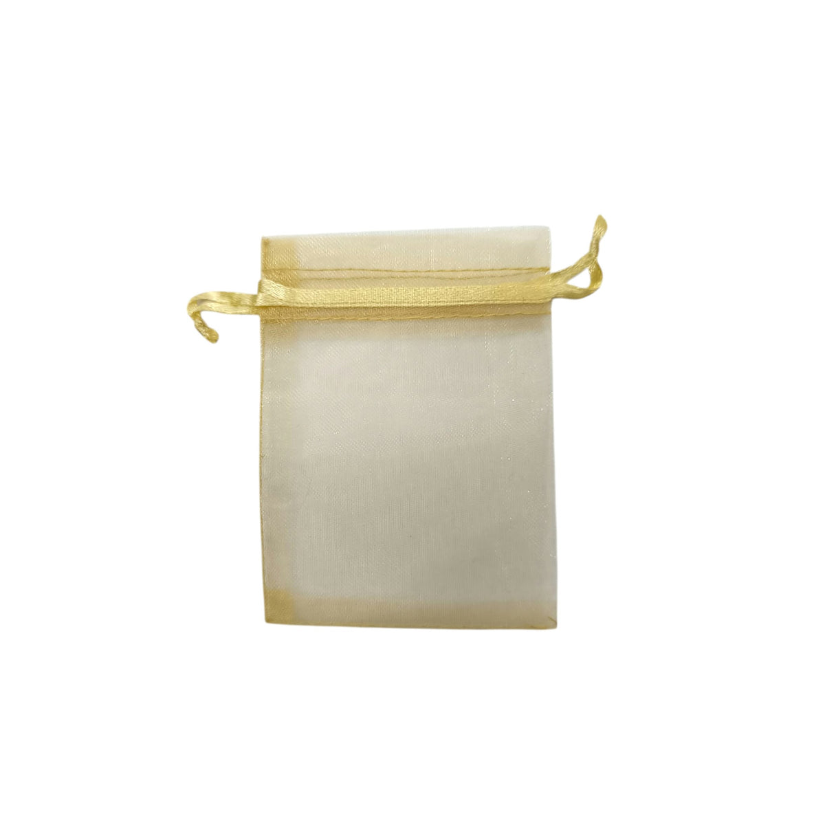 Paquete 100 Bolsas Organza Color Dorado 7x9 Cms Aprox 600104580