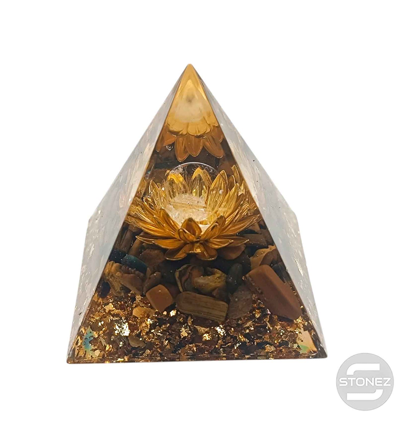 400202371-023 Pirámide Orgonita Con Mineráles 5 Cms Aprox