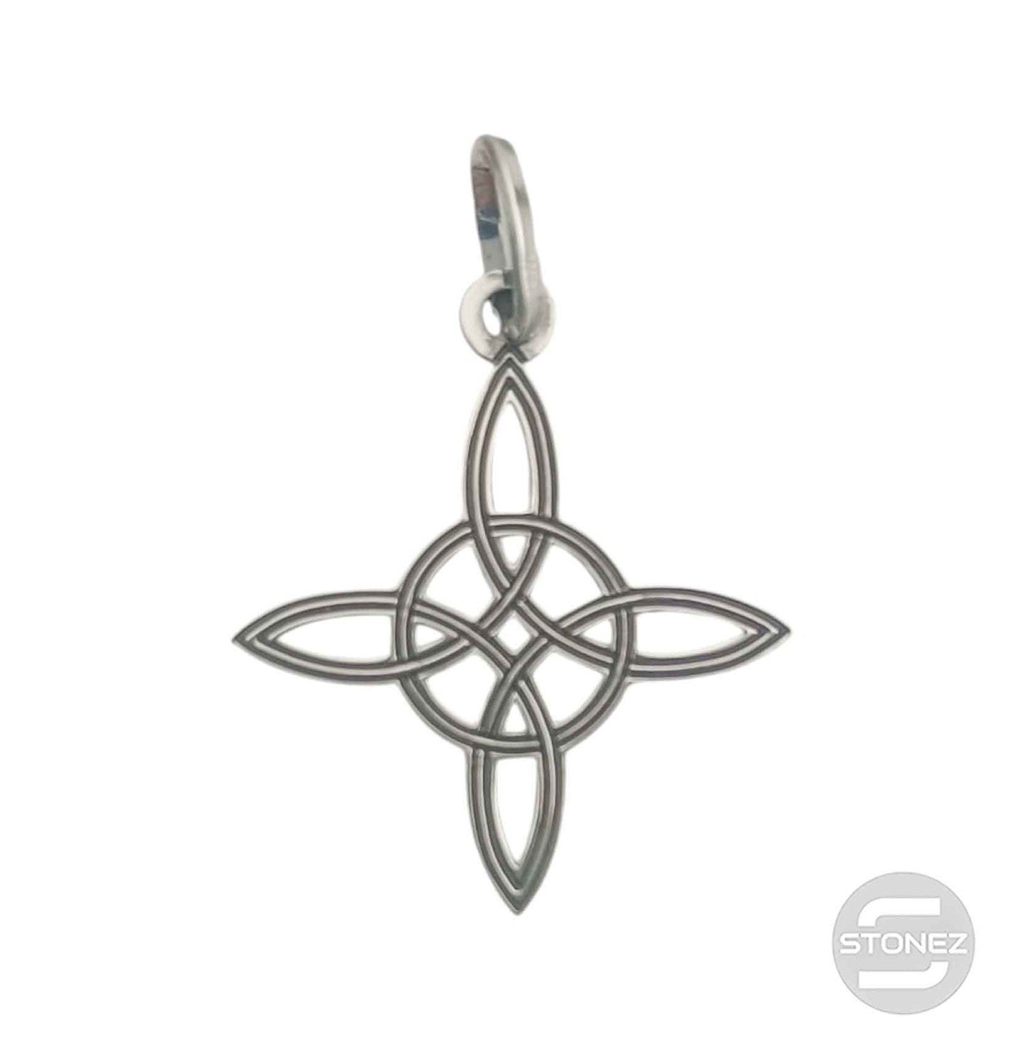 400701532 Colgante De Plata 925 Nudo De Bruja 27 mm