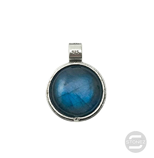 400802940 Colgante Doble Cara Plata 925 Gotlant Labradorita 13 mm Aprox (UNIDADES LIMITADAS)