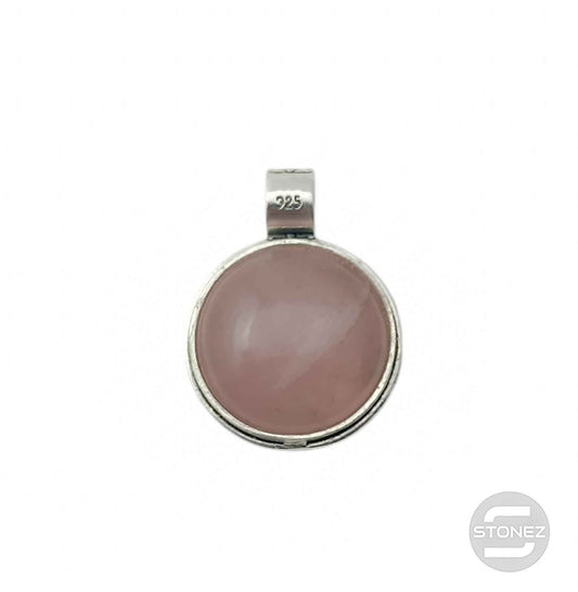 400802940 Colgante Doble Cara Plata 925 Gotlant Cuarzo Rosa 13 mm Aprox (UNIDADES LIMITADAS)