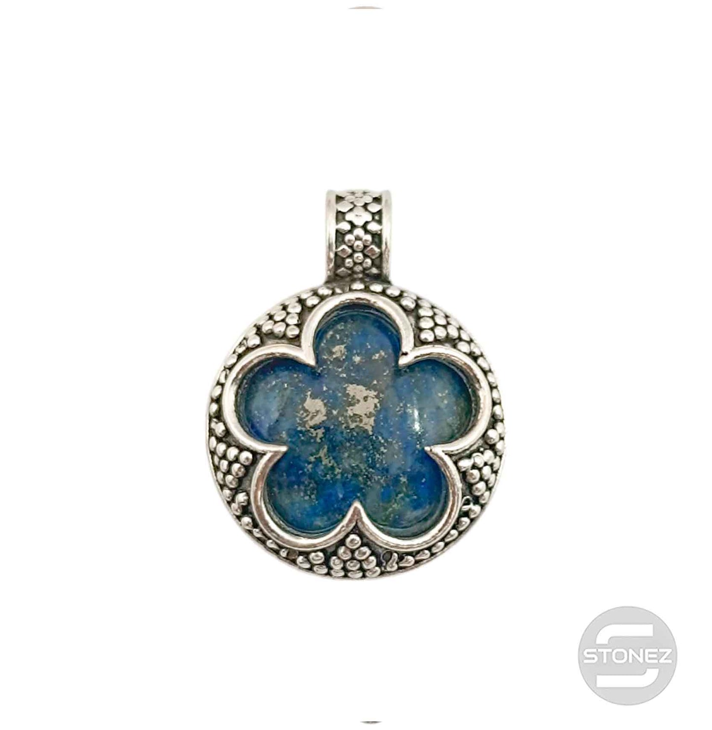 400802940 Colgante Doble Cara Plata 925 Gotlant Lapislazuli 13 mm Aprox (UNIDADES LIMITADAS)