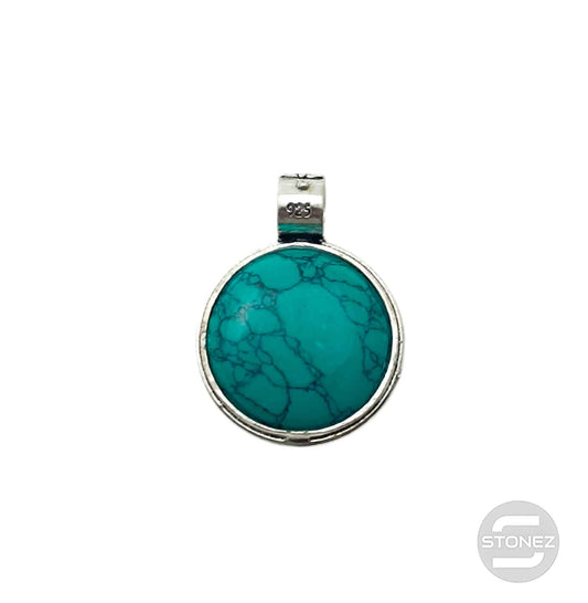 400802940 Colgante Doble Cara Plata 925 Gotlant Turquesina 13 mm Aprox (UNIDADES LIMITADAS)