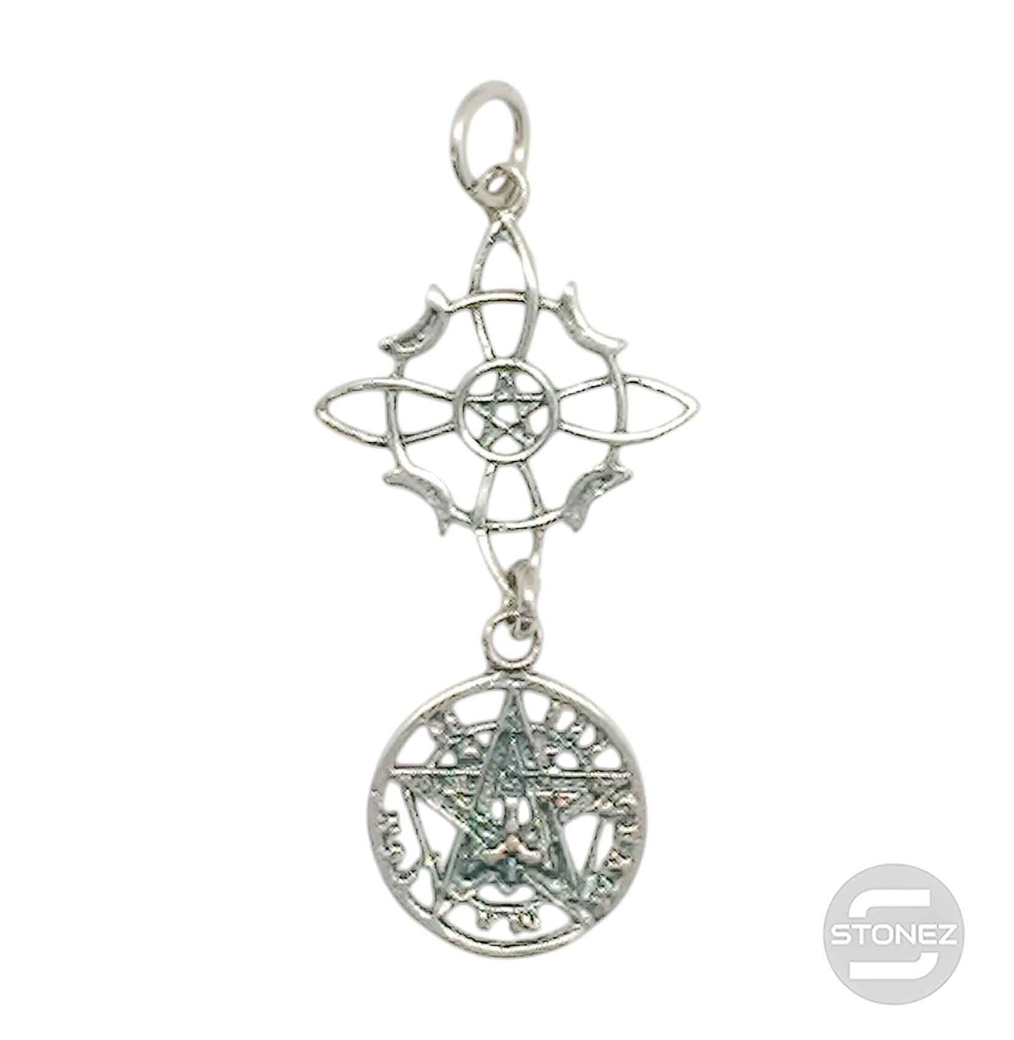 400803187 Colgante Doble Protección En Plata 925 40 mm Largo Aporx