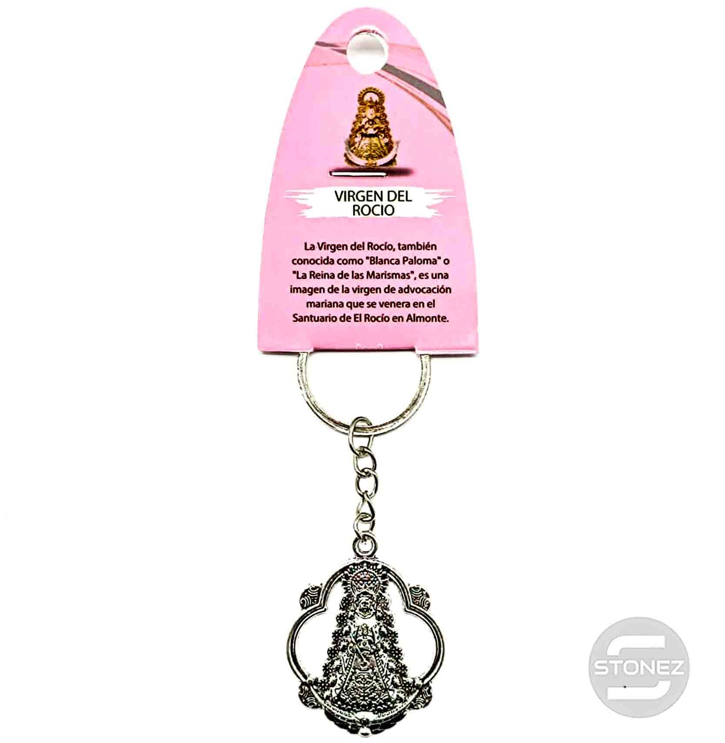 49690-04 Llavero Virgen Del Rocio En Metal 35x45 mm Aprox.
