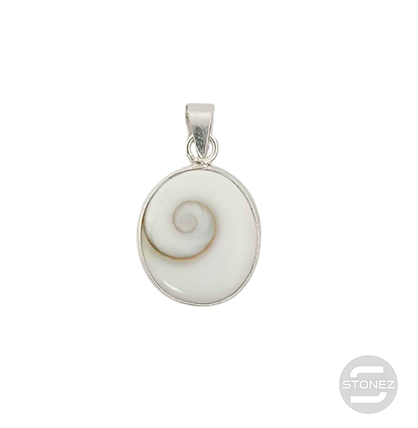 500202112-04 Colgante De Plata 925 Ojo De Shiva En Forma De Oval 13x18 mm Aprox