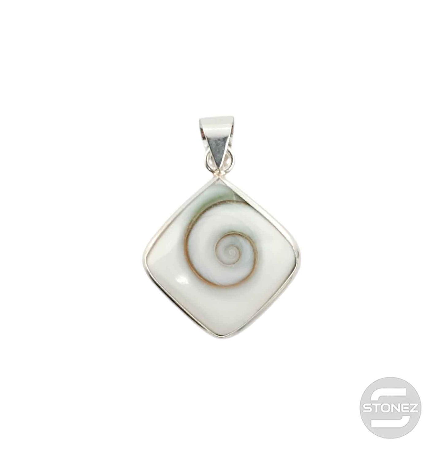 500202112-05 Colgante De Plata 925 Ojo De Shiva En Forma De Cuadrado 17x20 mm Aprox