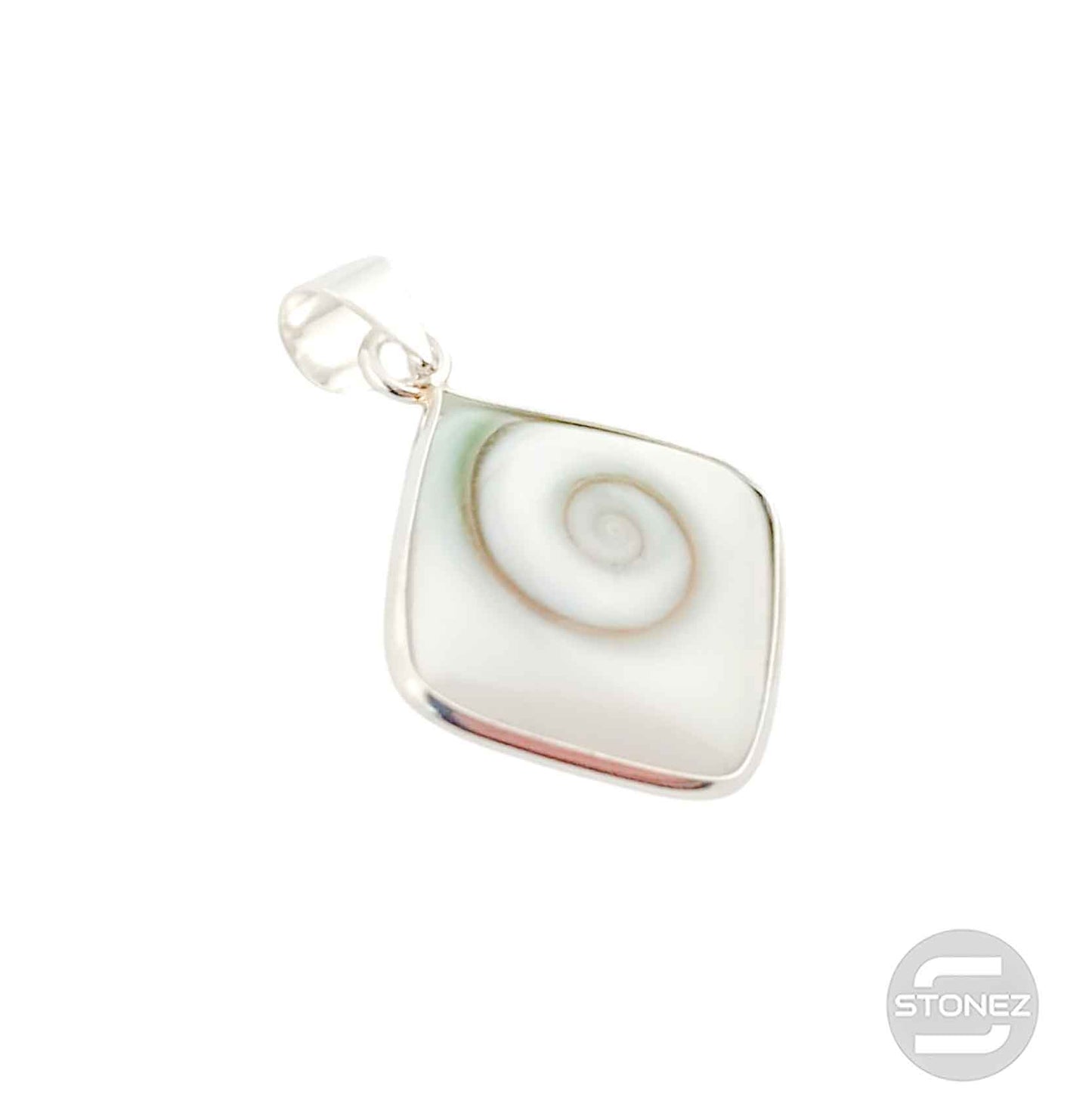 500202112-06 Colgante De Plata 925 Ojo De Shiva En Forma De Cuadrado 18x22 mm Aprox