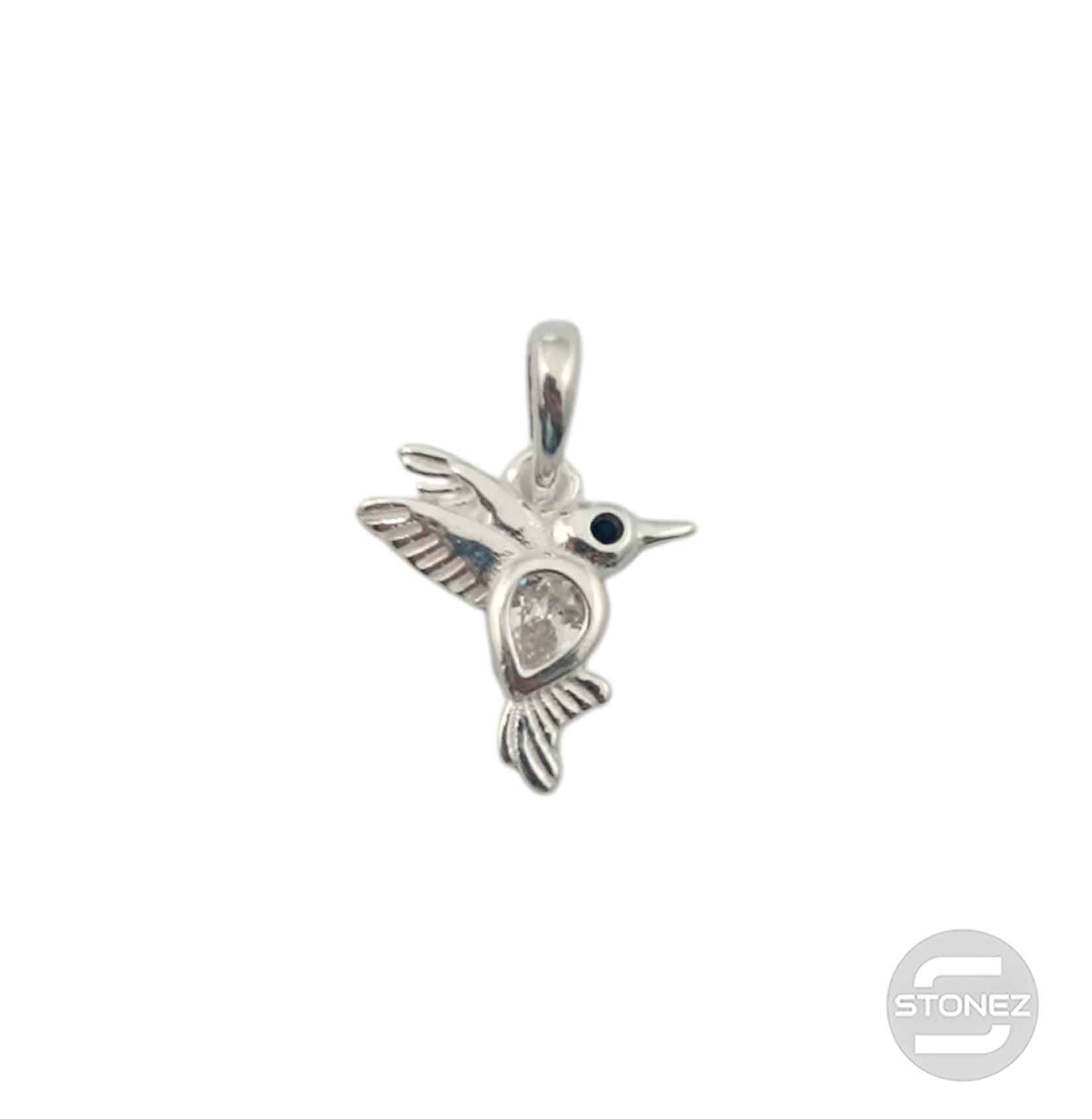 500202717-01 Colgante Plata 925 Colibri Con Circonita Color 11 mm Aprox