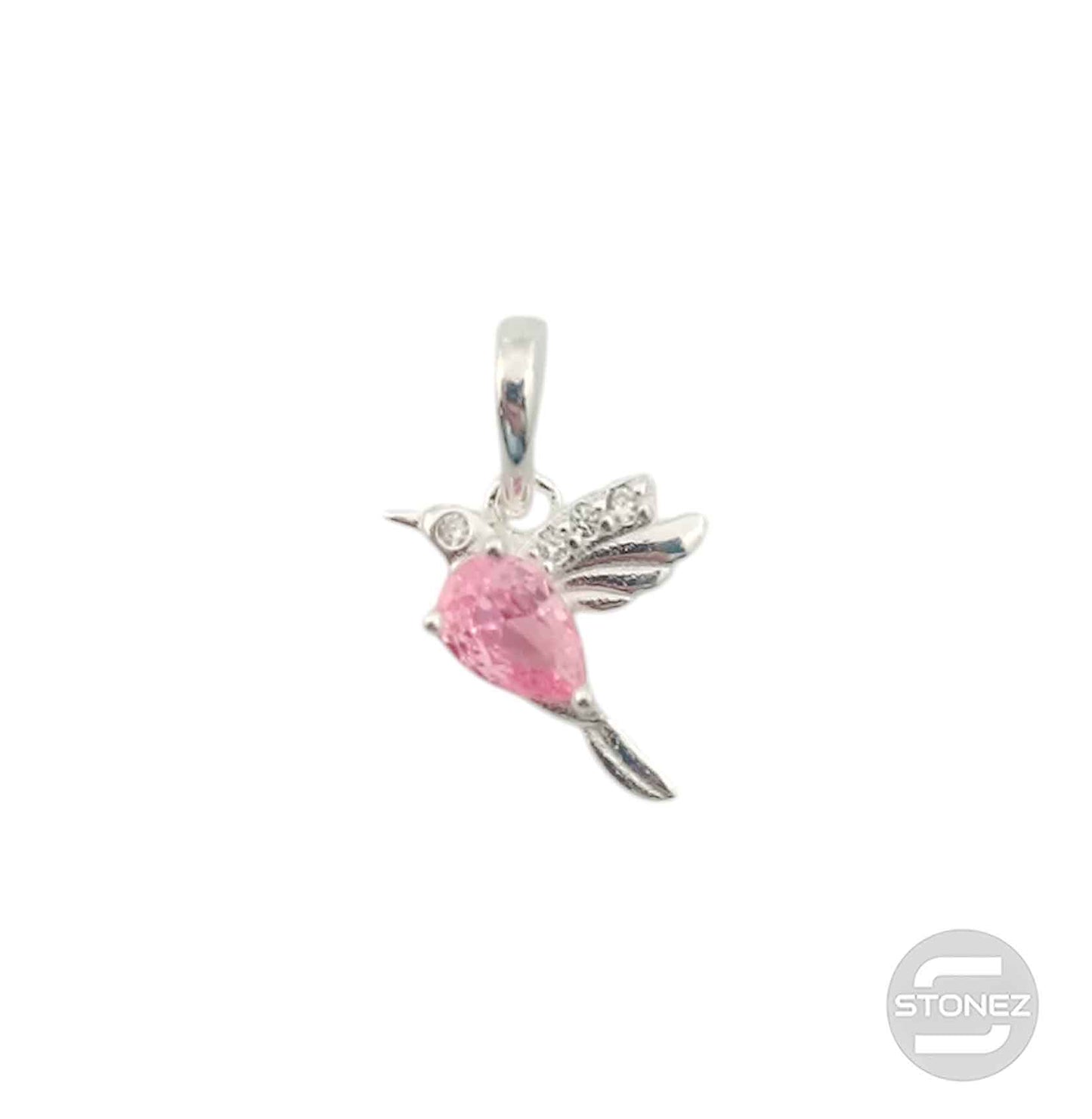 500202719-03 Colgante Plata 925 Colibri Con Circonita Color 11 mm Aprox