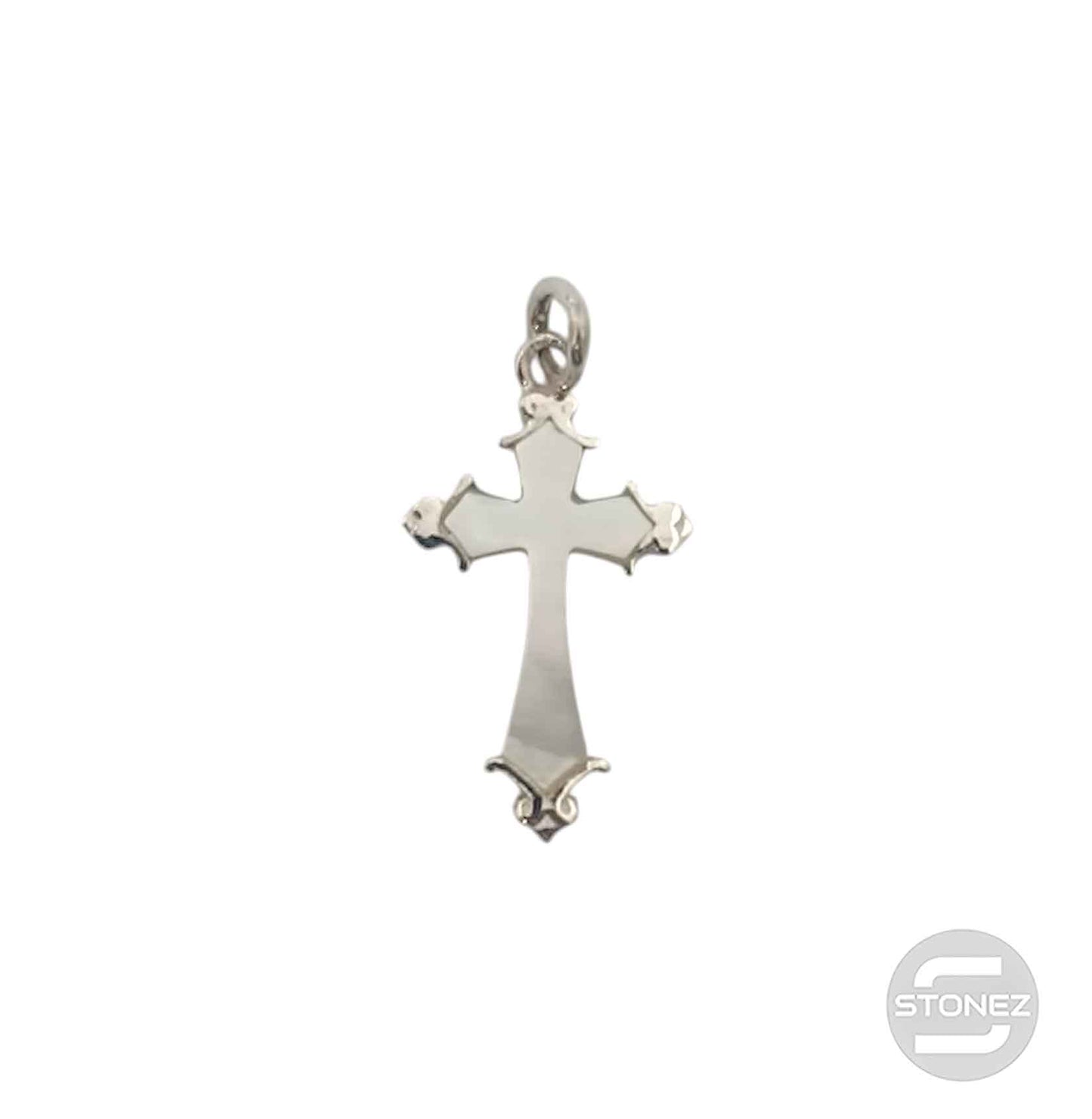 500203179-01 Colgante Plata 925 Cruz Con Nacar 12X20 mm Aprox