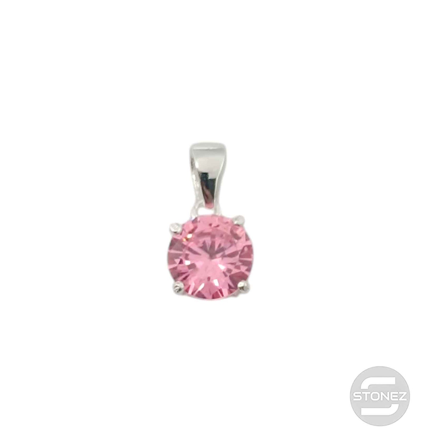 500203180-02 Colgante Plata 925 Con Circonita Rosa 8 mm