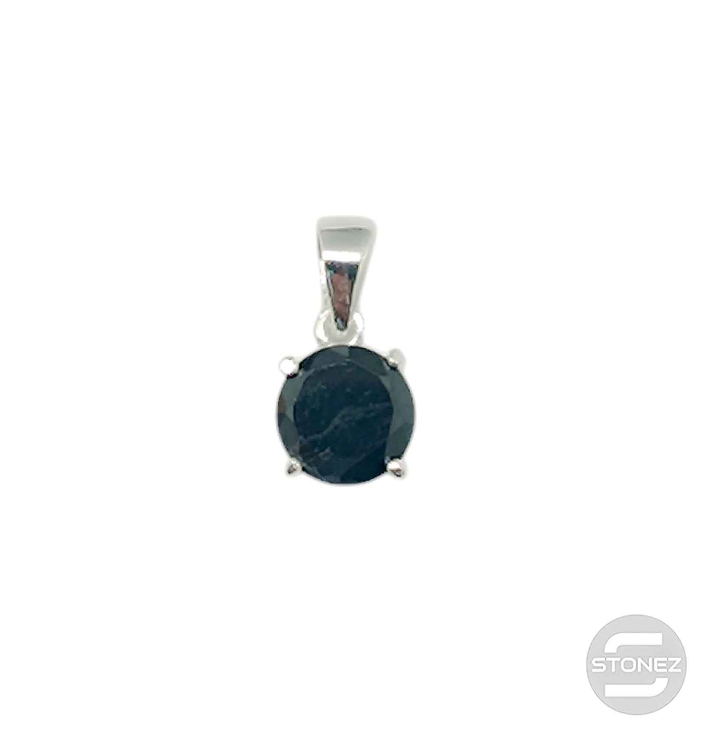 500203180-04 Colgante Plata 925 Con Circonita Negra 8 mm
