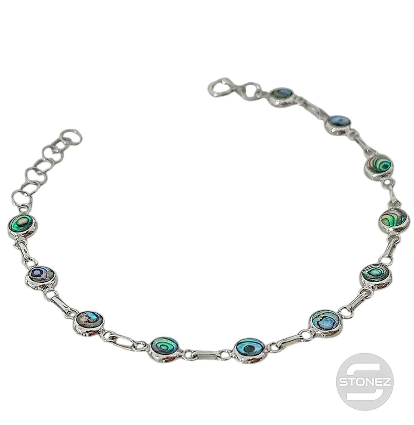 500203535-01 Pulsera Abalon Plata 925 18 Cms Aprox