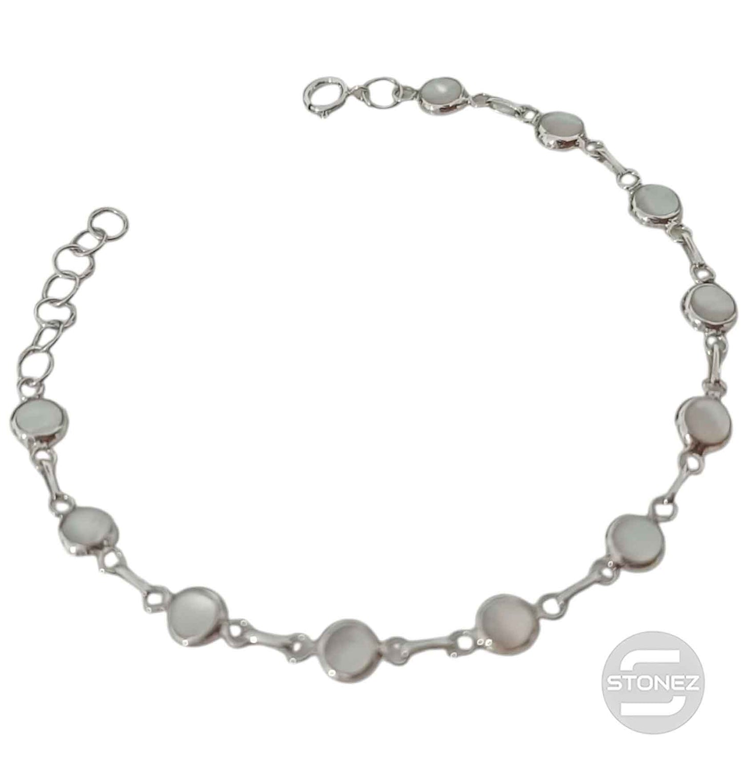 500203535-02 Pulsera Abalon Plata 925 18 Cms Aprox