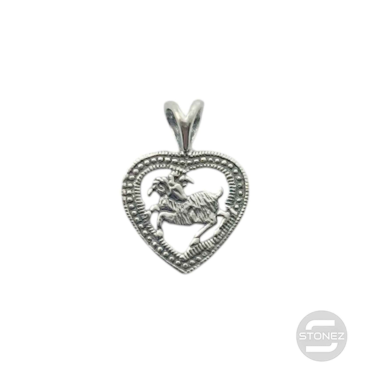 500303093-03 Colgante De Plata 925 Corazón Horóscopo Símbolo Aries 15 mm Aporx