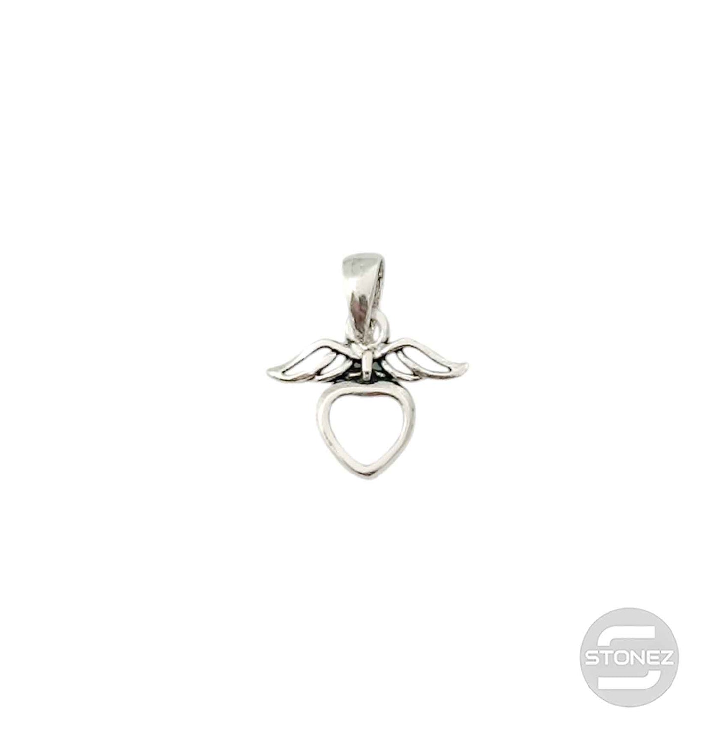 500303124 Colgante De Plata 925 Corazón Alas 12x14 mm