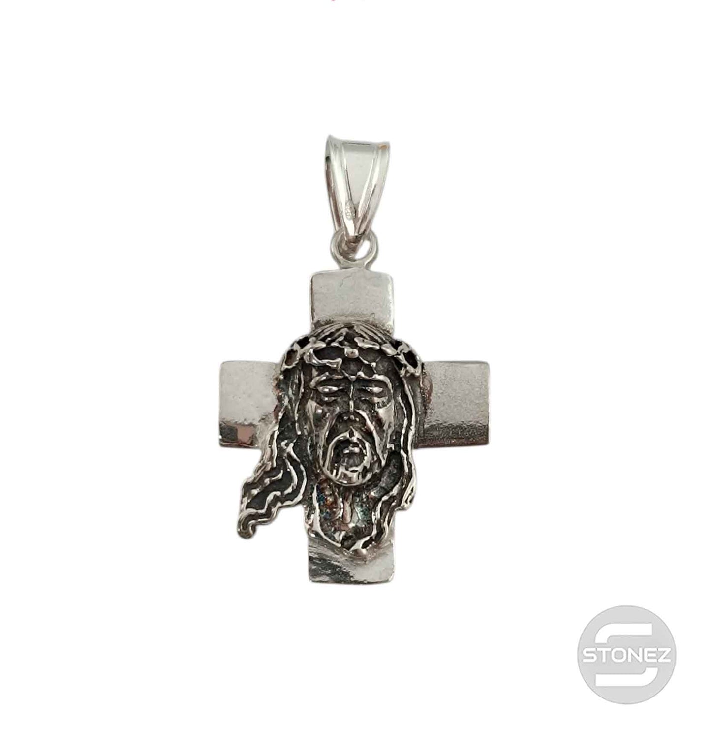 57012 Colgante Cruz De Plata 925 Con Cristo 21x29 mm