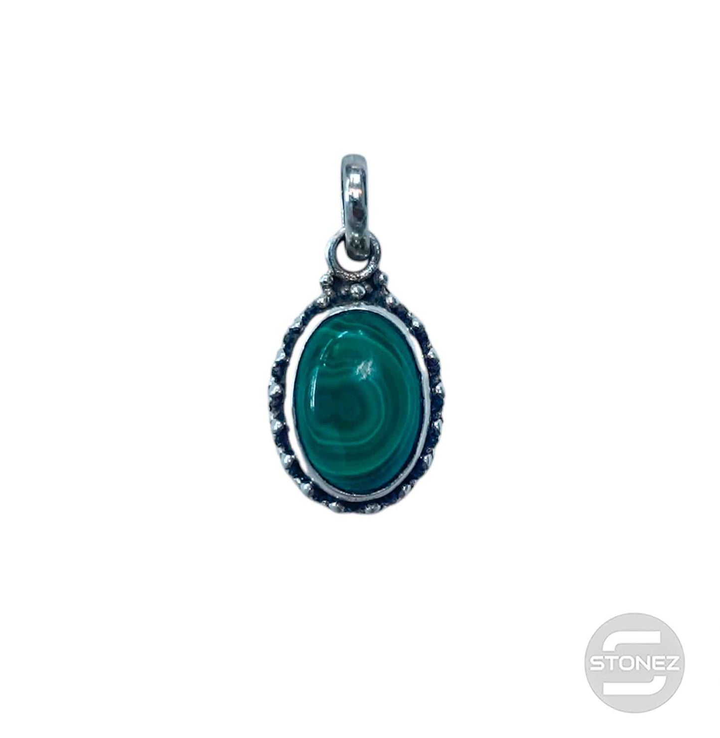 58228-06 Colgante Plata 925 Malaquita 21 mm Aprox Forma Oval