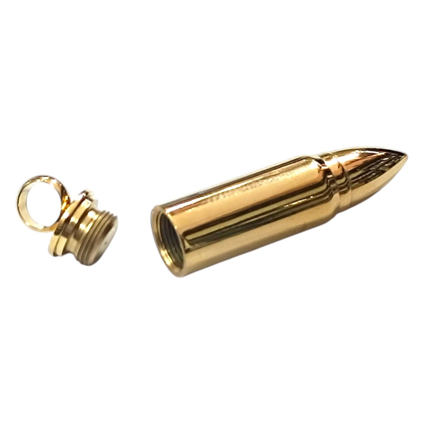 Colgante Acero Dorado Cofre Forma De Bala 5 Cms 600103459-06