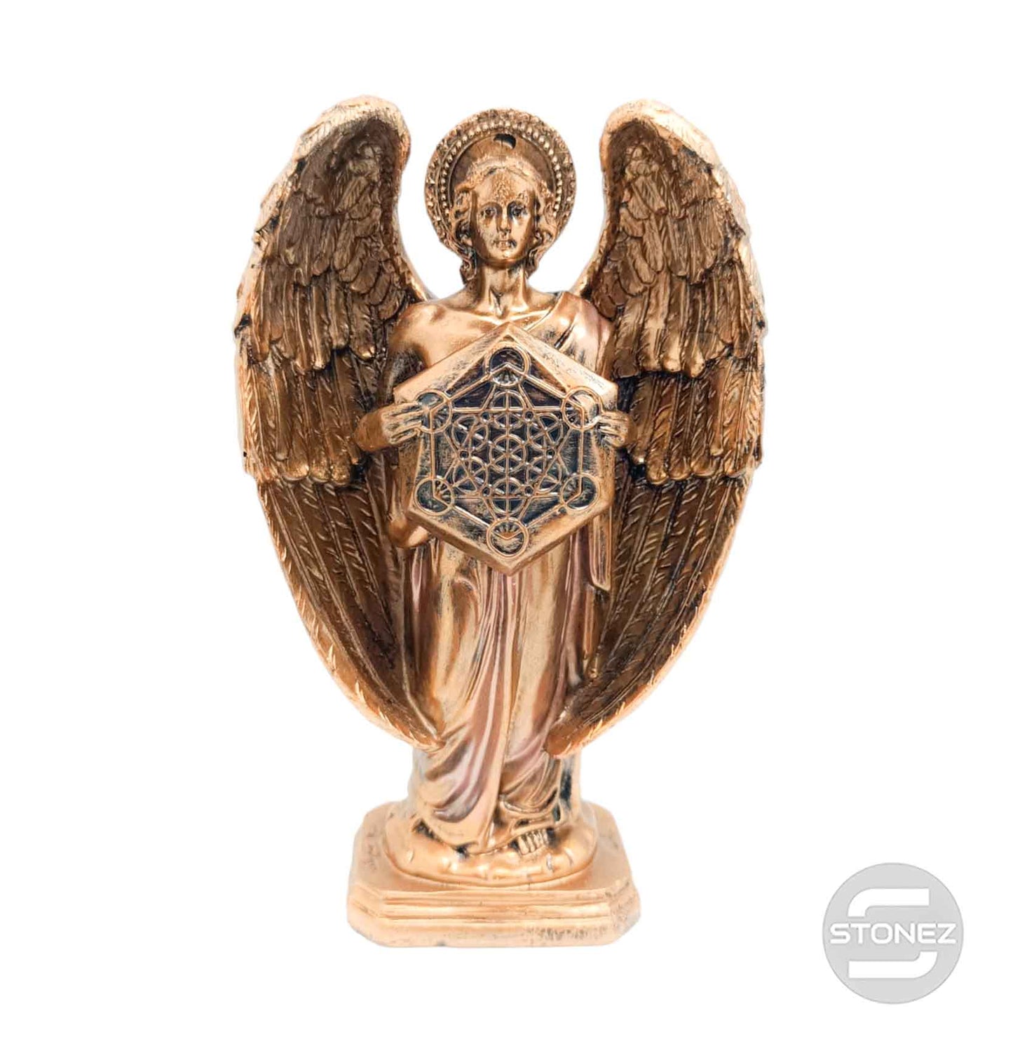 600102129-01 Figura En Resina Diosa Metratón 20 Cms Aprox Color Bronce