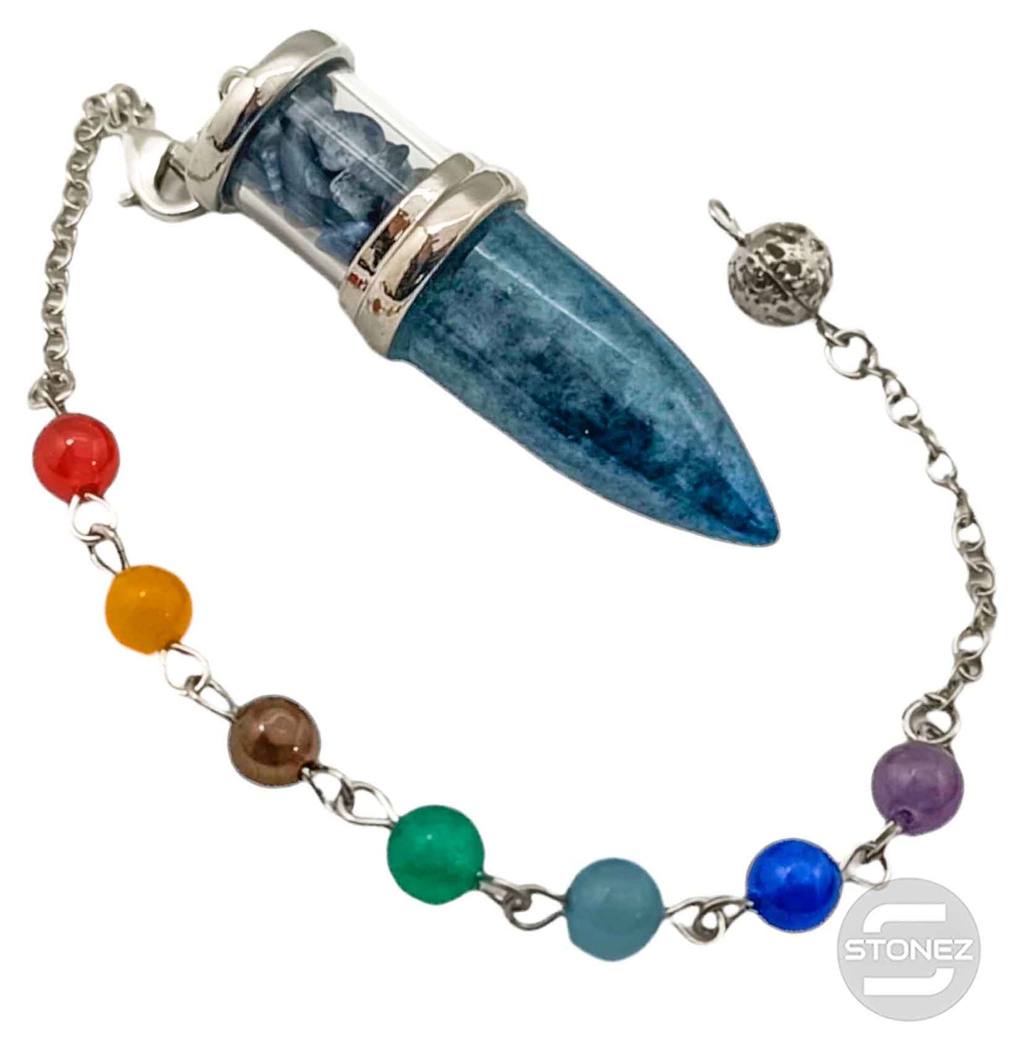 600102217-13 Péndulo En Forma De Bala Mineral Lapis Lázuli 5 Cms Aprox