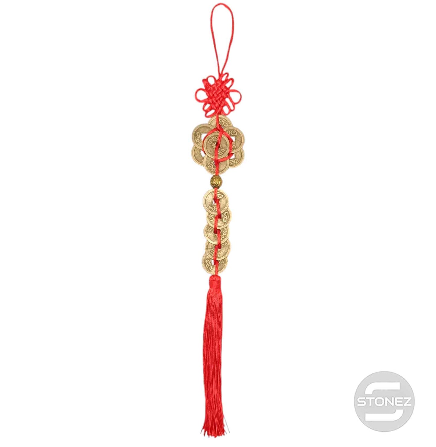 600102345 Colgante Feng Shui 12 Monedas China 36 Cms Aprox