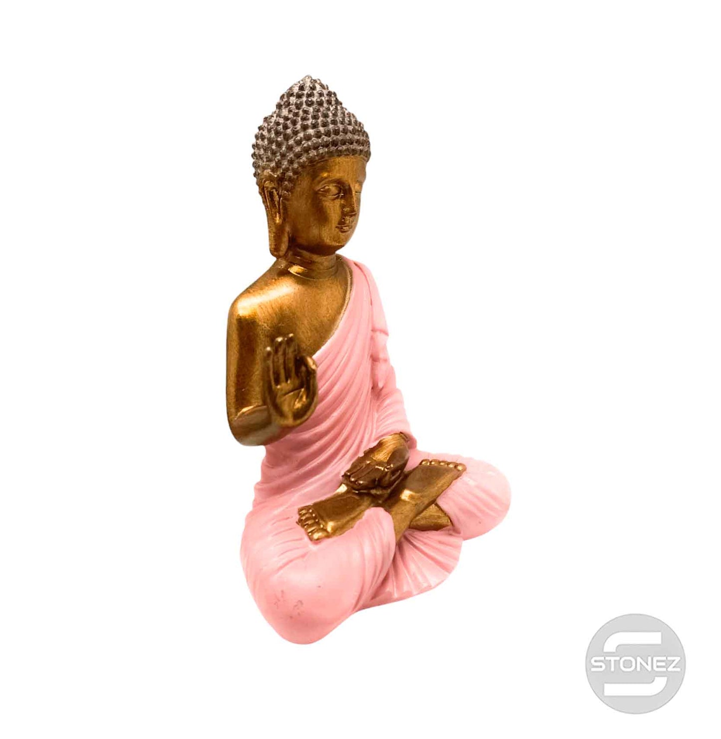 600102807 Figura Buda En Resina 23 Cms Aprox Color Rosa