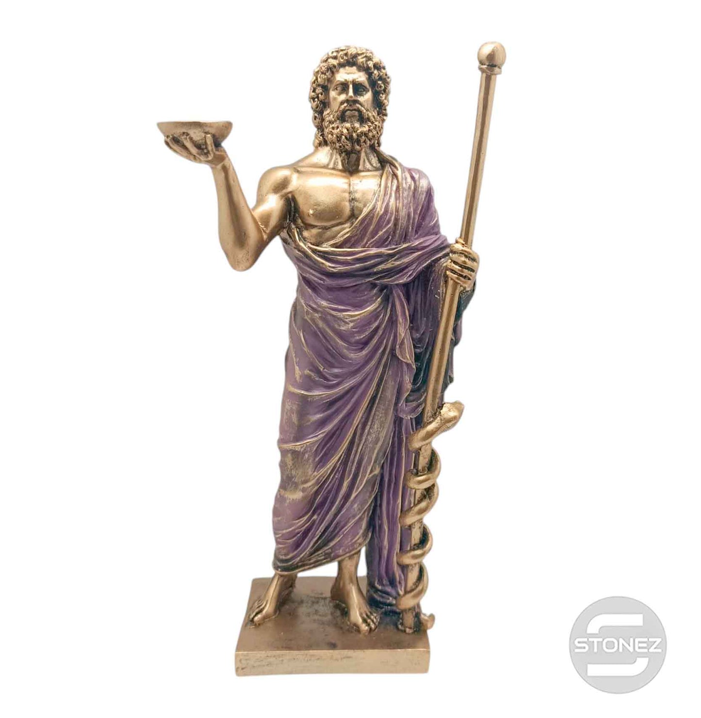 600103311 Figura En Resina Asclepio Dios De La Medicina 30 Cms Aprox Lila (SOLO RECOGIDA EN TIENDA)