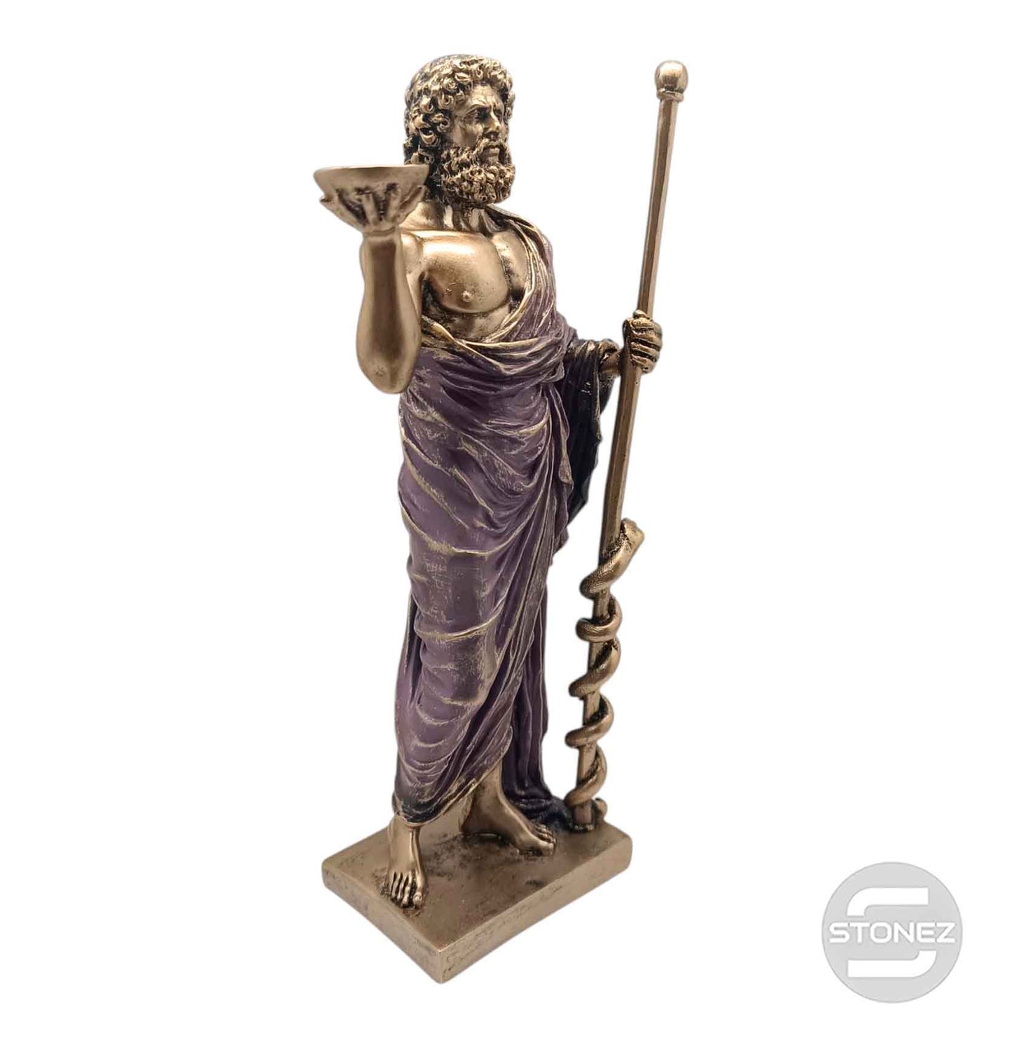 600103311 Figura En Resina Asclepio Dios De La Medicina 30 Cms Aprox Lila (SOLO RECOGIDA EN TIENDA)