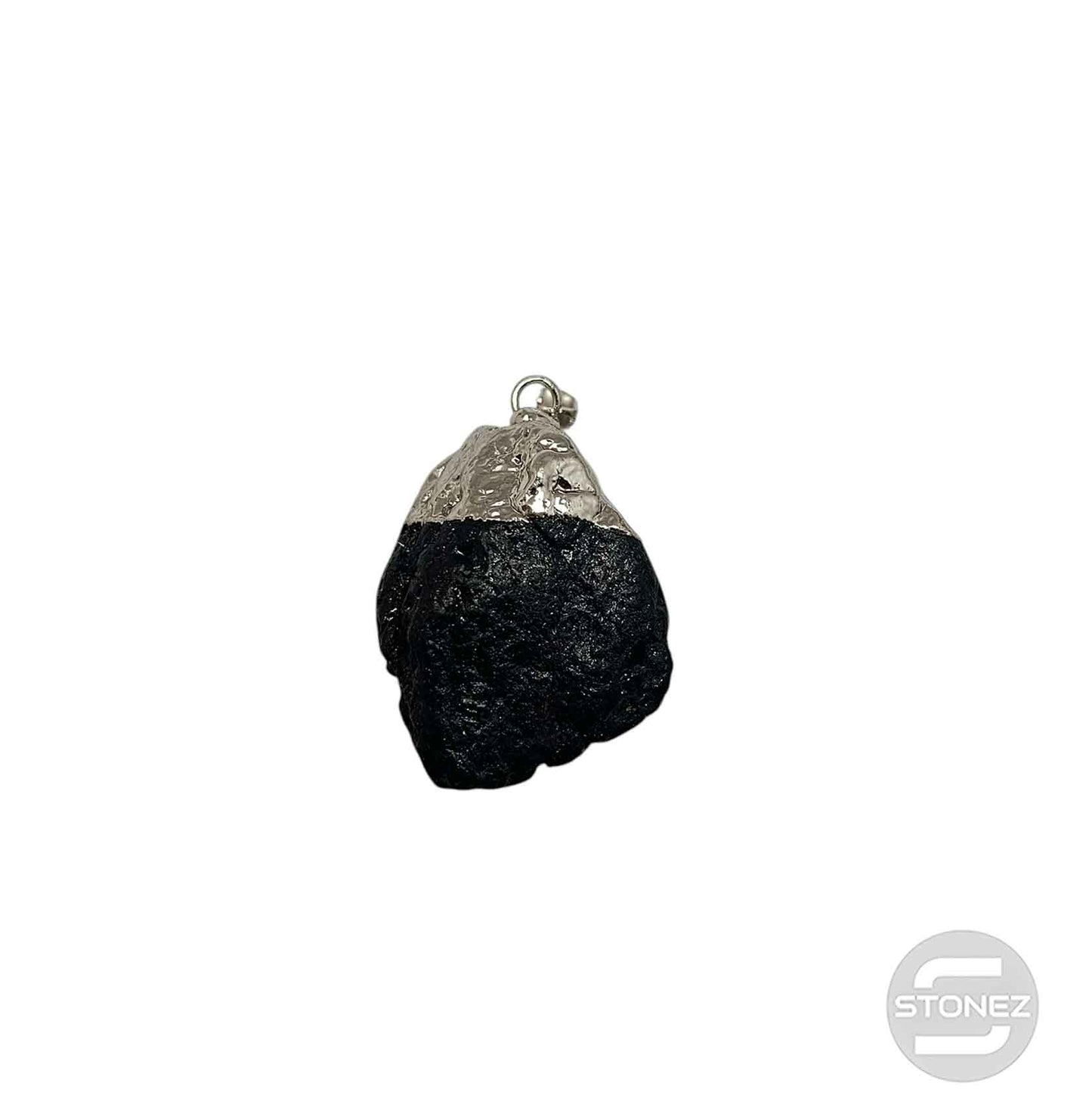 600103425 Colgante Bruto Mineral Turmalina Engarzado Con Baño Metal 2 a 3 Cms Aproxr Ligeramente Diferente)