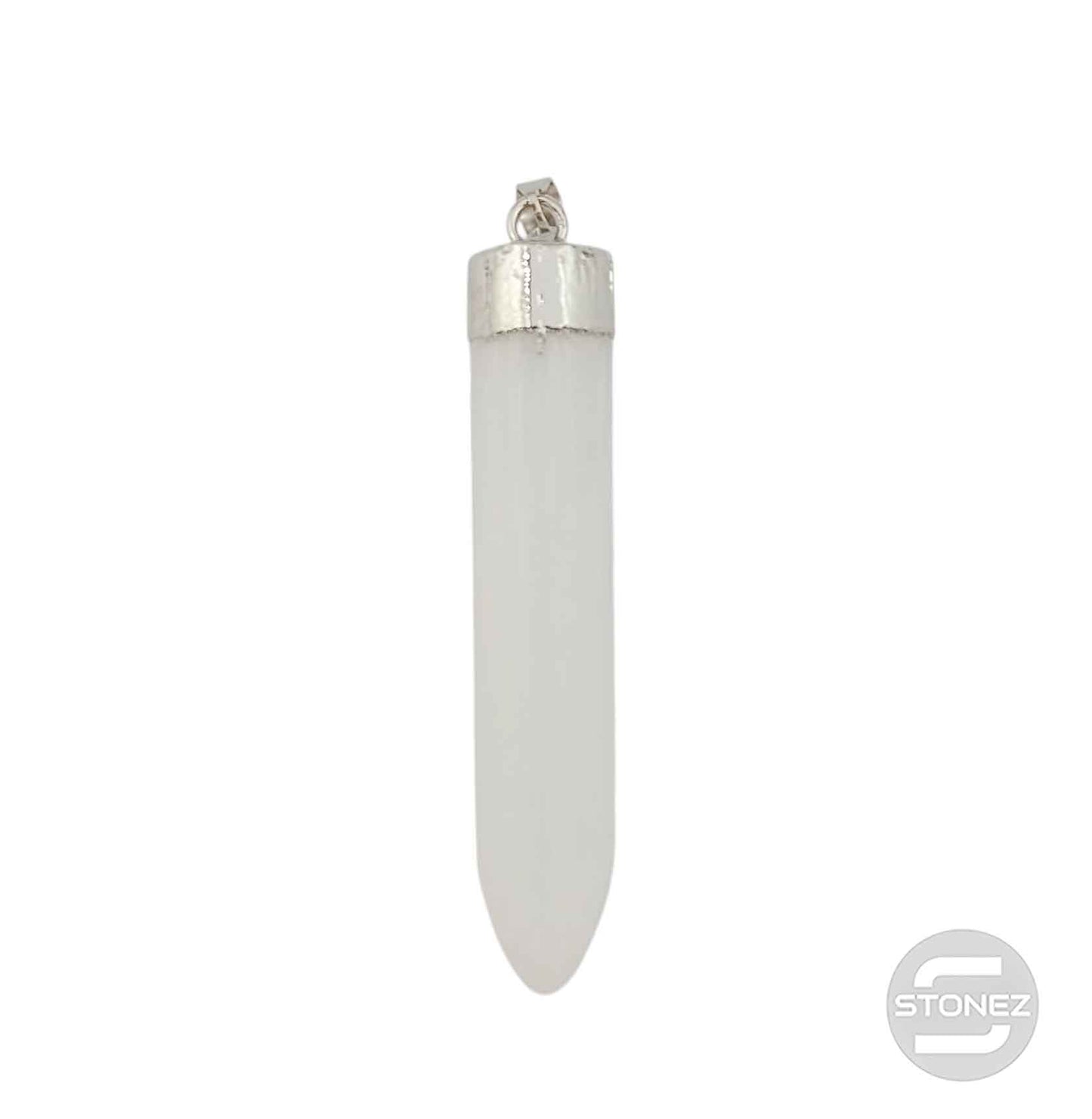 600103426 Colgante Bruto Mineral Selenita Engarzado En Baño Metal 4 a 5 Cms Aproxr Ligeramente Diferente) (Copia)