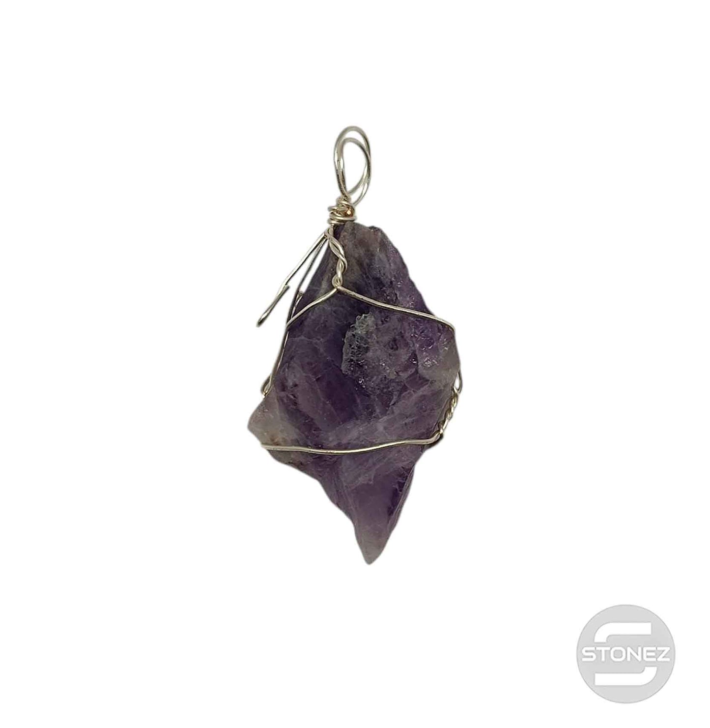 600103427 Colgante Bruto Mineral Amatista Engarzado En Metal 2 a 3 Cms Aproxr Ligeramente Diferente)